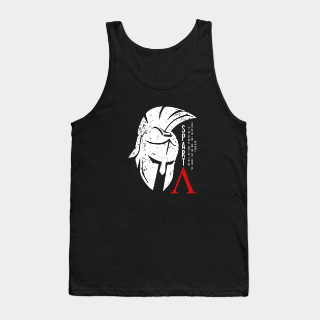 The motto of the Spartans Tank Top by Lolebomb